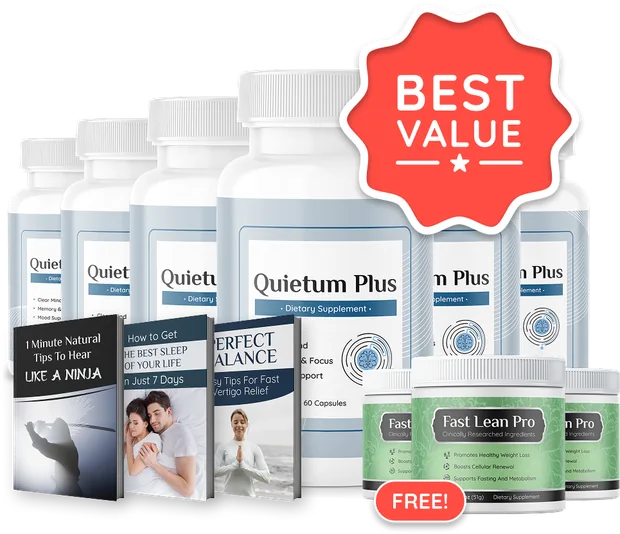 Quietum Plus 6 bottle bundle with bonus guides