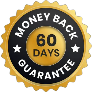 60-day money-back guarantee badge